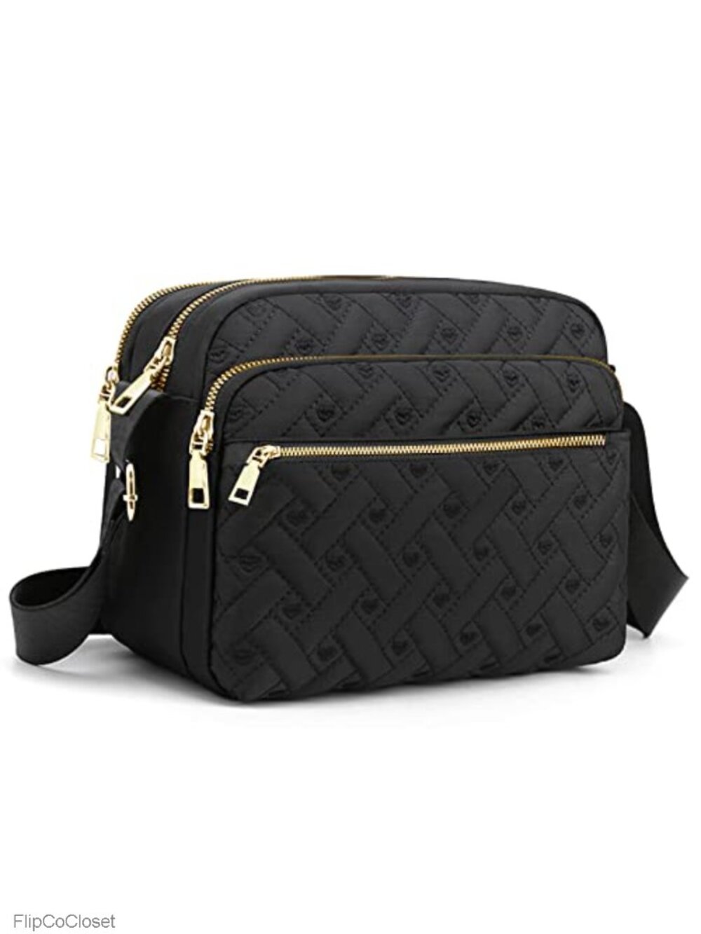 Women's Nylon Crossbody Bag Medium Quilted Travel Purse